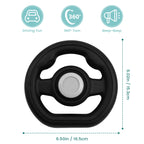 Baby Stroller Steering Wheel size diagram showing 6.50 by 6.02 inches, or 16.5 by 15.3 cm