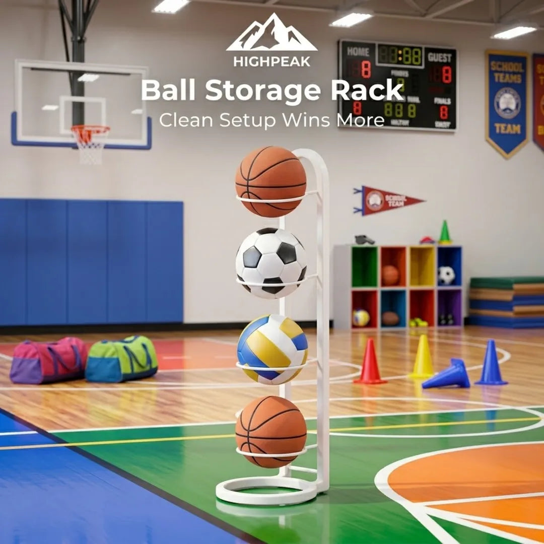 Pvc Ball Storage Rack HighPeak Ball Storage Rack | Space Saving Sports Organizer