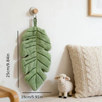 Banana Leaf Hand Towel dimensions shown as 9.84 by 5.91 inches