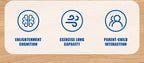 Blow Ball Race Game supplier graphic with brain, blowing-air, and parent-child interaction icons
