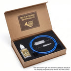 Brass Instrument Cleaning Kit oil and brushes in a presentation box marked as display-only packaging.