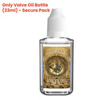 Brass Instrument Cleaning Kit Valve Oil Only option showing a 33 ml bottle with white cap.