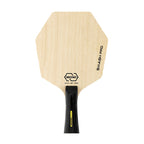 HexaEdge™ - Ping Pong Paddle with natural wood hexagonal blade and black handle by HighPeak, designed for precision and control
