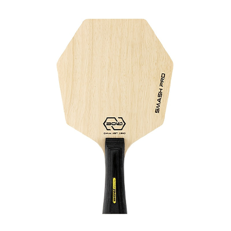 HexaEdge™ - Ping Pong Paddle with natural wood hexagonal blade and black handle by HighPeak, designed for precision and control