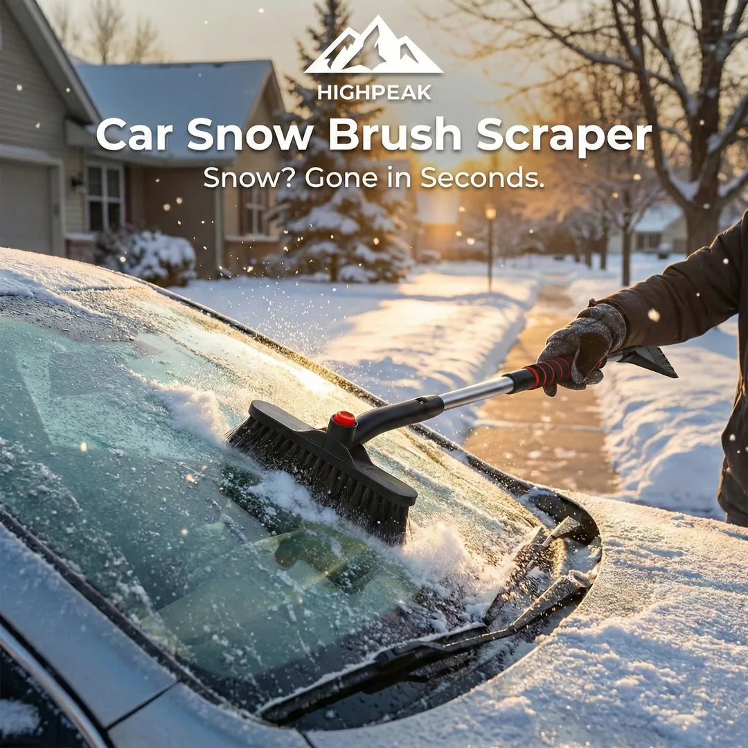 HighPeak Car Snow Brush Scraper – Ice Scraper & Snow Removal Tool