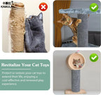Cat Scratching Wall Mat guide showing material used to refresh scratching posts and cat furniture