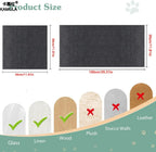 Cat Scratching Wall Mat supplier guide showing sample dimensions and examples of suitable surfaces