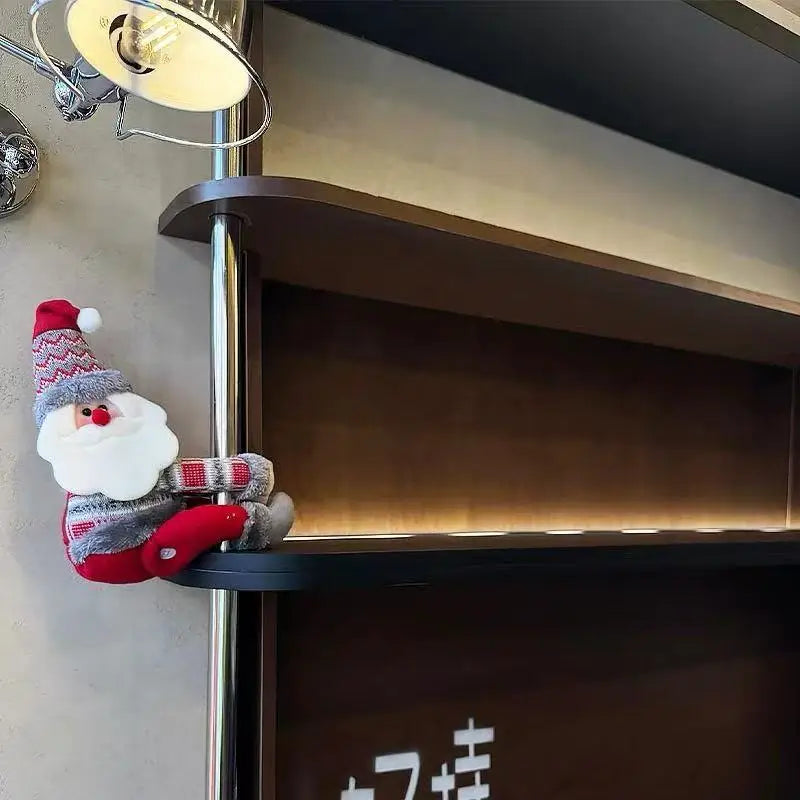 Christmas Chandelier Hugger Santa character wrapped around a vertical cabinet post