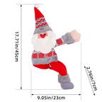 Christmas Chandelier Hugger Santa size guide showing approximately 45 by 23 by 7 centimeters
