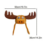 Christmas Moose Hat size guide showing 50 cm across the antlers and 36 cm overall height.