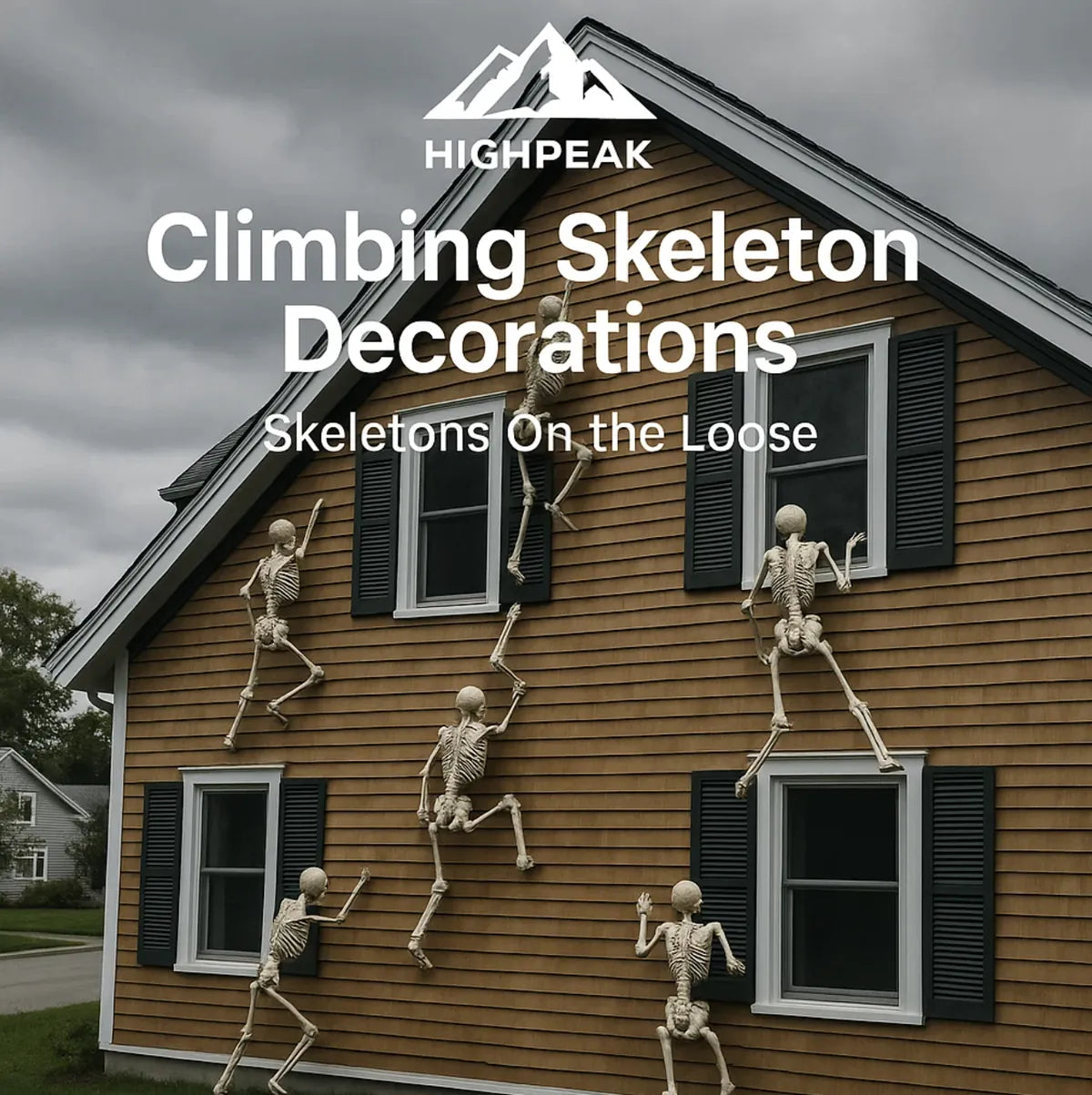 Climbing Skeleton Halloween Decor