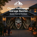 Clown Halloween Garage Banner