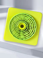 Collapsible Reflective Safety Cone collapsed into its square base for compact storage, viewed from above