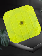 Collapsible Reflective Safety Cone underside showing the reinforced square rubber-plastic base grid