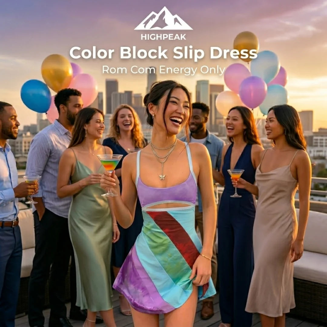 Color Block Slip Dress