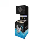 Commercial Shoe Cleaning Station shown in a clean three-quarter product view with black and blue graphics