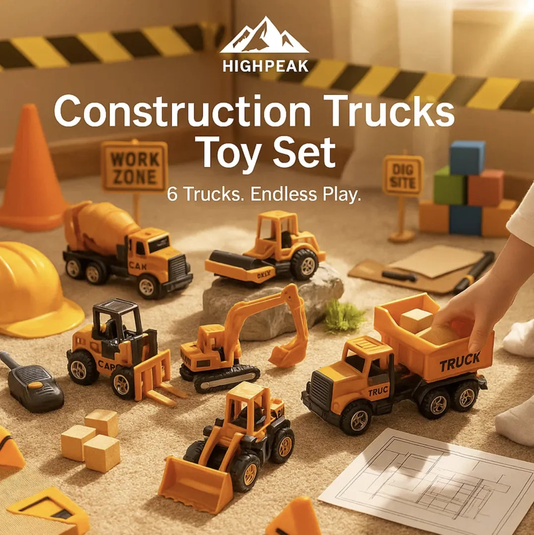 Construction Trucks Toy Set