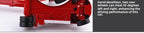 Container Crane Toy underside close-up showing the two steerable rear wheels and red chassis