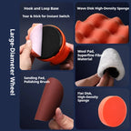 Polisher accessories including sponge wool and sanding pads