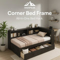 Corner Bed Frame with Stands