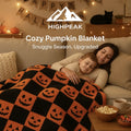 Cozy Halloween Pumpkin Blanket