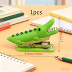Crocodile Mini Stapler size guide showing 9.3 cm length, 5.5 cm height and one-piece quantity