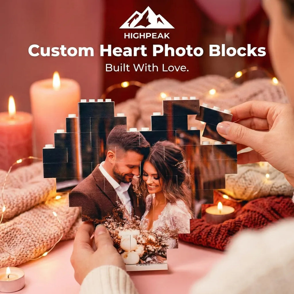 Custom Heart Photo Blocks