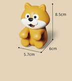 Cute Food Cooling Fan portrait measurement guide showing 5.7 cm width, 6 cm depth and 8.5 cm height