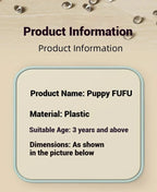 Cute Food Cooling Fan supplier information panel listing plastic material and ages three and above