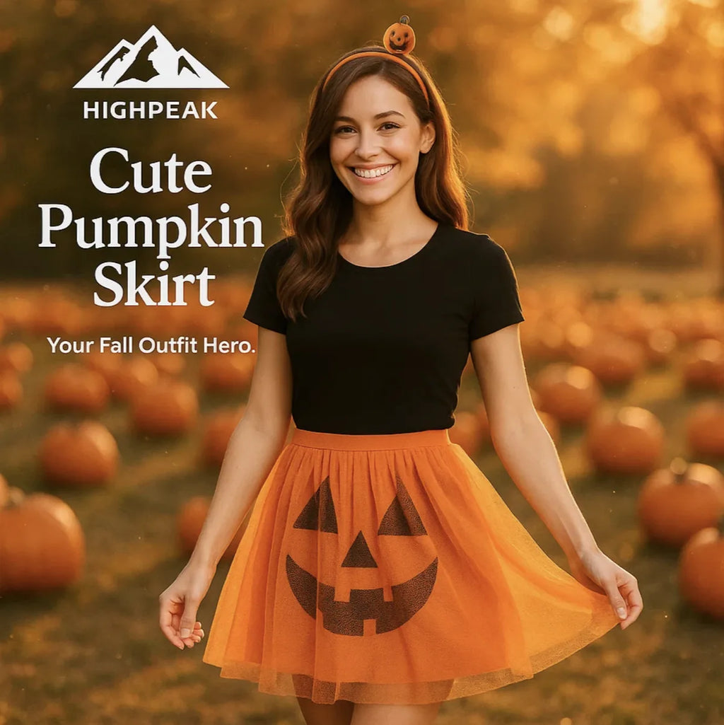 Cute Pumpkin Ghost Skirt