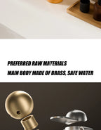 Supplier brass-body illustration with an exploded view of the puppy faucet nose and hat