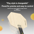 HexaEdge™ Ping Pong Paddle with hexagonal wooden blade and black handle designed for precision and control by HighPeak