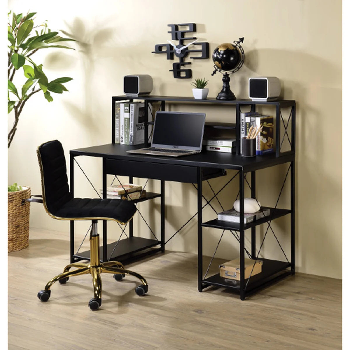 Desk with Shelves