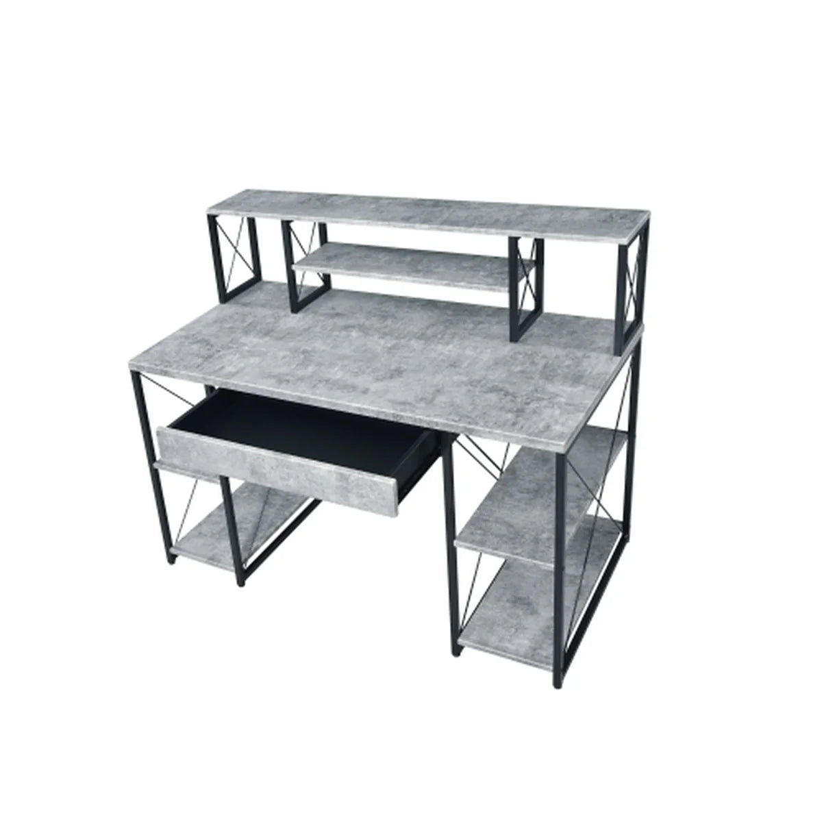 Desk with Shelves