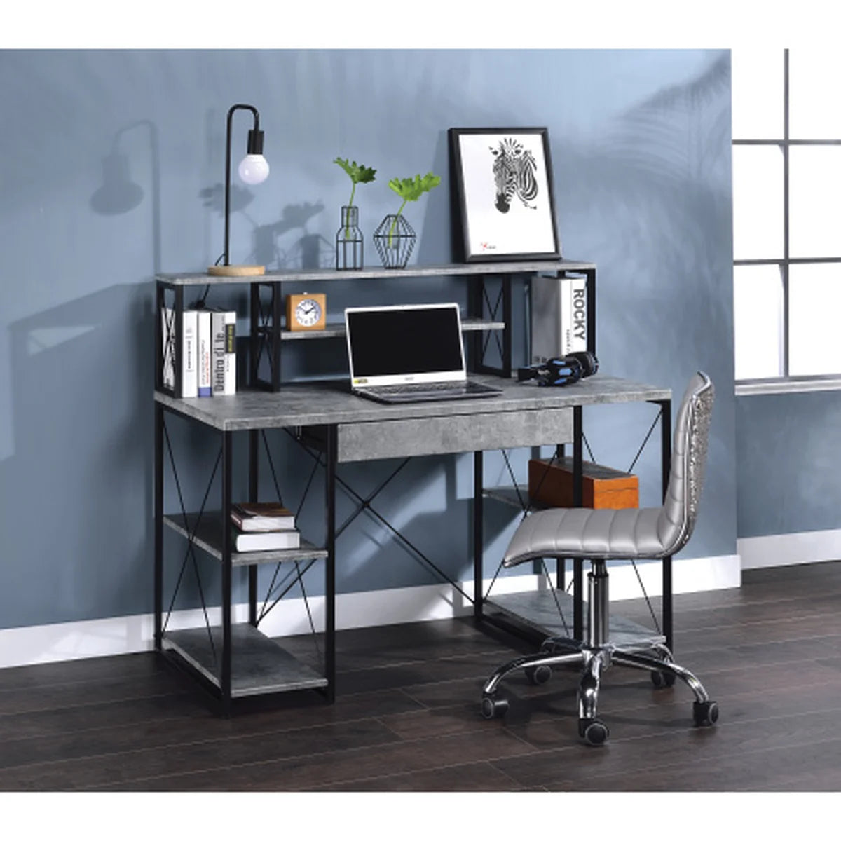 Desk with Shelves