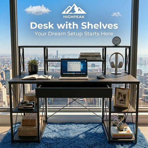 Desk with Shelves