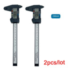 Digital Vernier Caliper 150mm 2-pack showing two black carbon fiber composite measuring tools