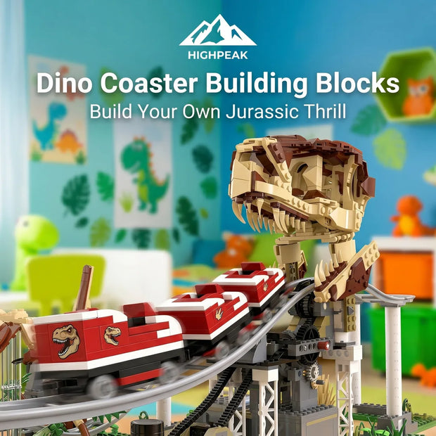 Dino Coaster Building Blocks Set