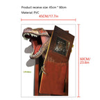 Dinosaur Breakout Wall Decal size guide showing the PVC sheet measuring 45 by 60 cm