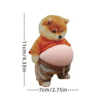 Dog Belly Door Buffer size guide showing an approximate 11 by 7 centimeter Shiba design
