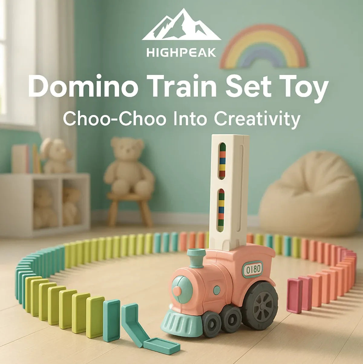 OBEST 180Pcs Jouets de Train Domino Ensemble, Train Électrique avec Lumières et Musique, Automatique Rallye Train Empilés Blocs Domino Enfants, Jouets éducatifs pour Garçons et Filles (Bleu OBEST 180Pcs Jouets de Train Domino Ensemble, Train Électrique avec Lumières et Musique, Automatique Rallye Train Empilés Blocs Domino Enfants, Jouets éducatifs pour Garçons et Filles (Bleu