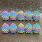 Dragon Egg Fidget Toy rainbow 10-pack arranged in two rows to show the full quantity