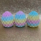 Dragon Egg Fidget Toy rainbow 3-pack displayed together in three pastel color combinations
