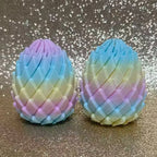 Dragon Egg Fidget Toy rainbow 2-pack shown side by side in soft pastel color blends
