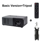 Dream J9 MiniProjector and Tripod pack with black projector, remote, and mini tripod