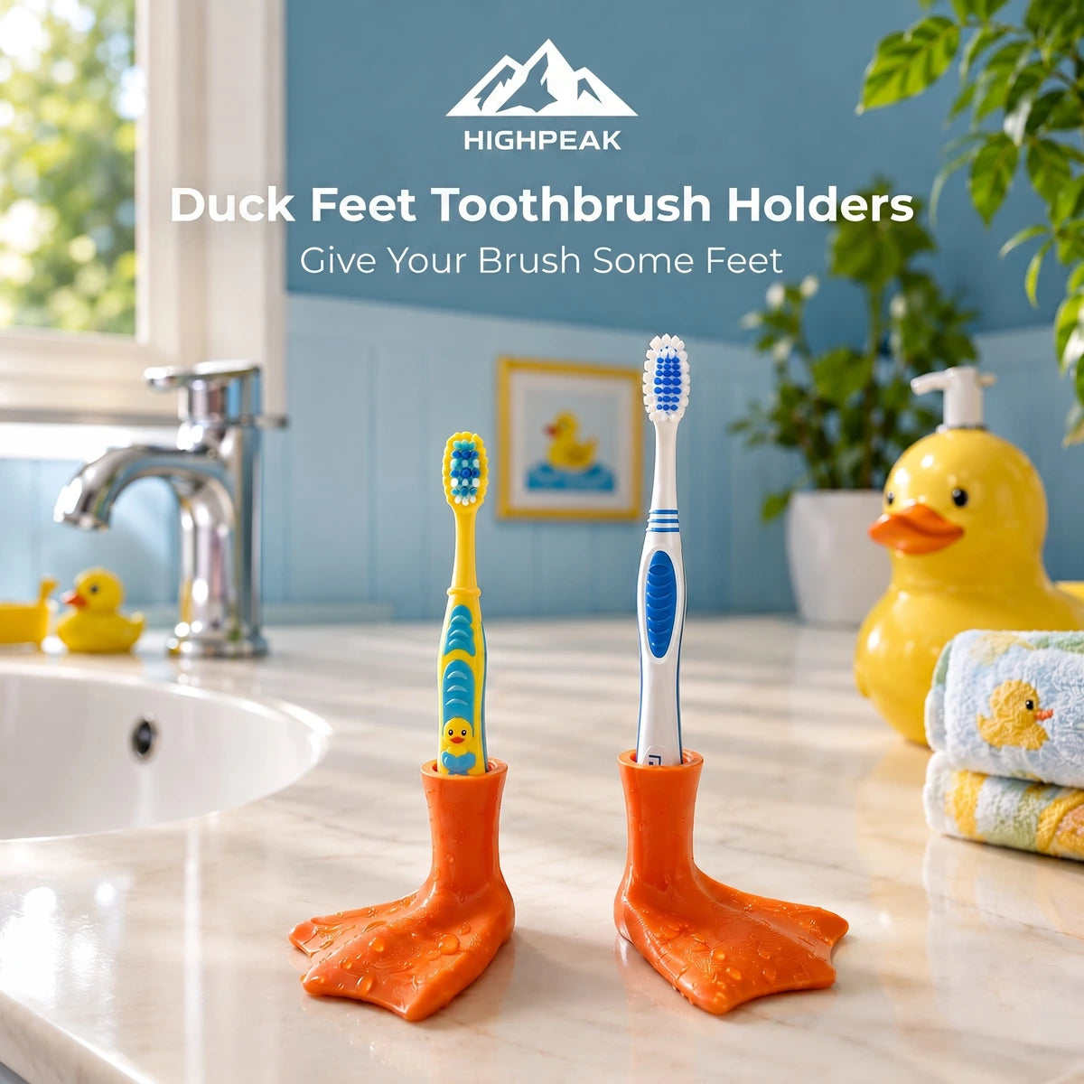 Duck Feet Toothbrush Holders
