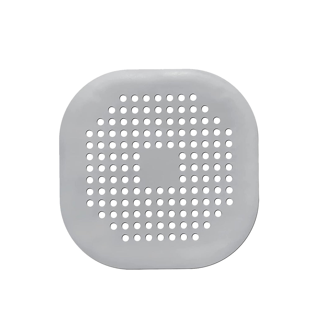 HighPeak DrainGuard™ flexible gray silicone drain cover with suction grip and perforated design to catch hair and debris