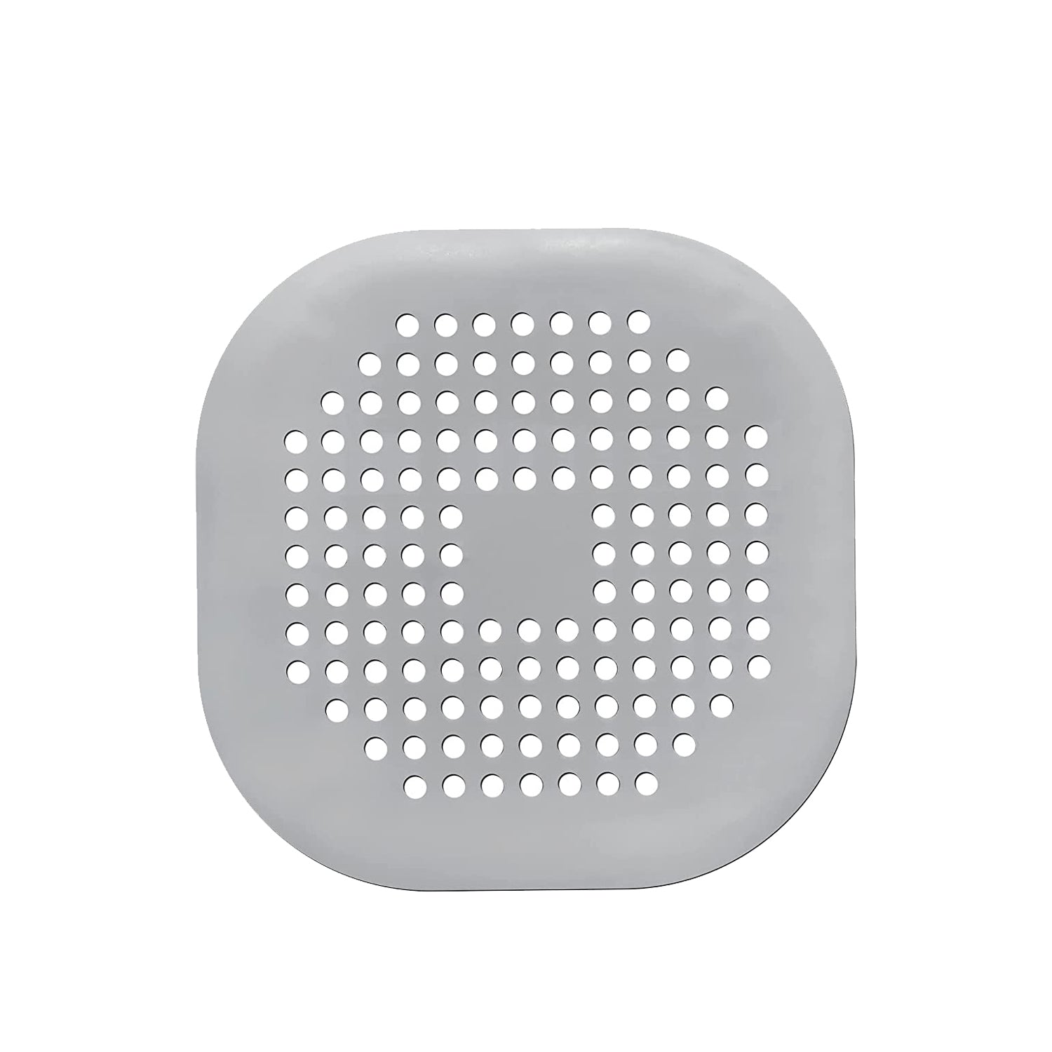 HighPeak DrainGuard™ flexible gray silicone drain cover with suction grip and perforated design to catch hair and debris