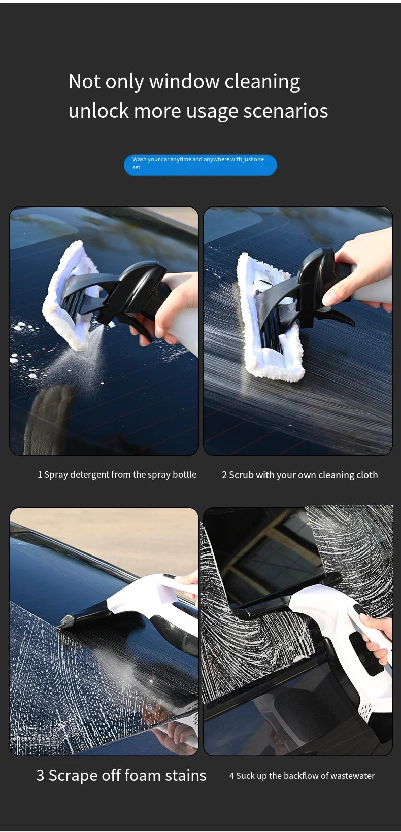 Electric Glass Cleaner overview of its cordless glass-care features