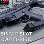 Electric SMG Gel Blaster close-up showing the selector controls and removable magazine